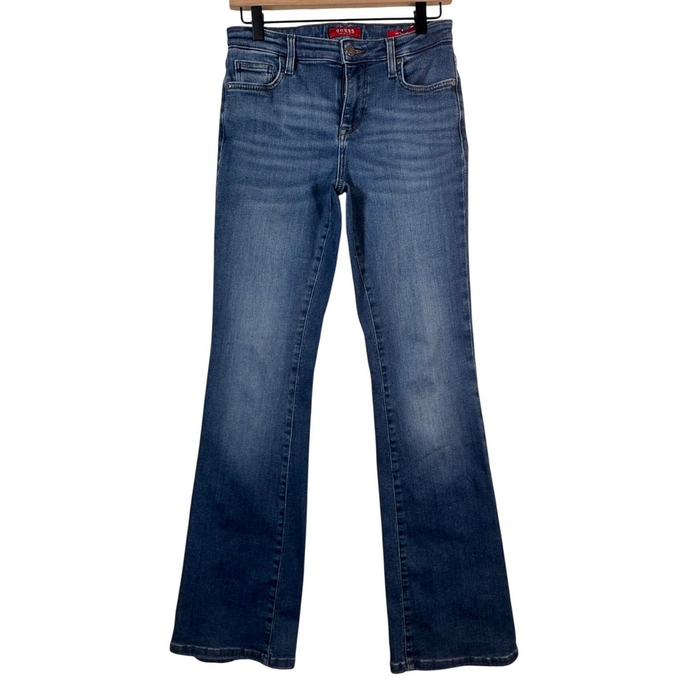 Guess Mid Bootcut Jeans Womens 27 Medium Wash Blue Denim R4RJ18 D4QG0